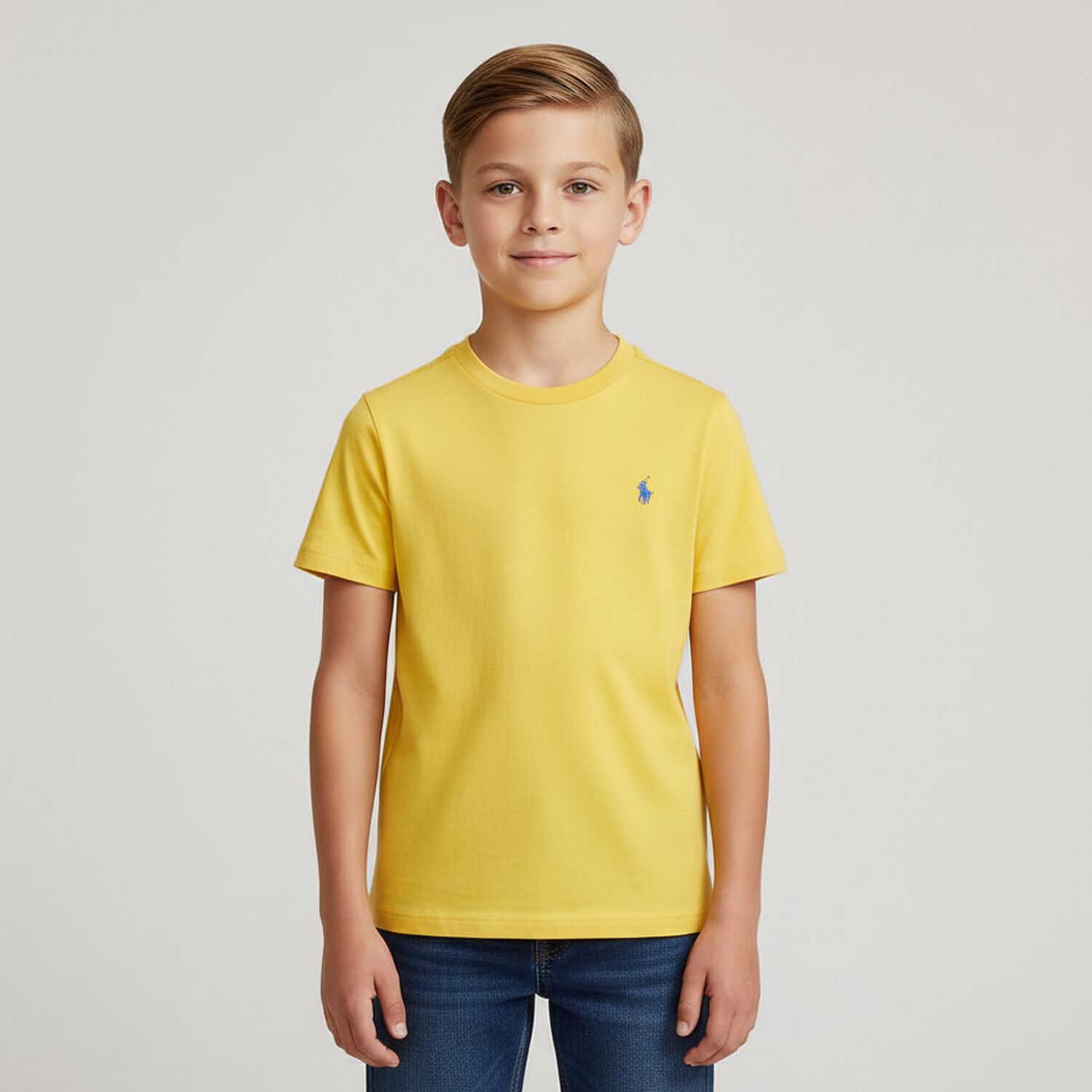 Boys Yellow Logo T-Shirt, 2, hi-res