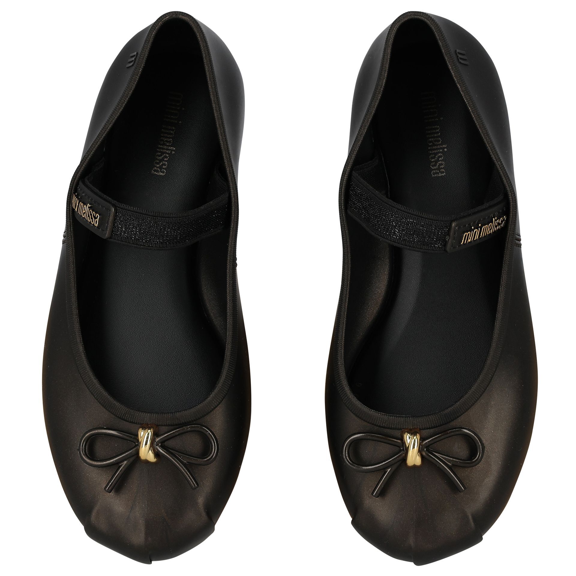 Mini melissa black bow shoes sales
