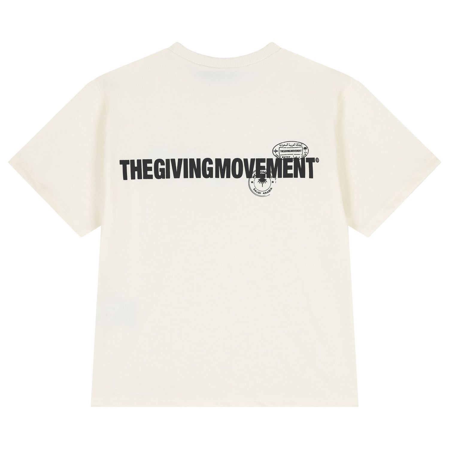 Ivory Logo Saudi Oversized Fit T-Shirt, 1, hi-res