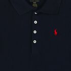 Girls Navy Blue Logo Polo Dress, 1, hi-res