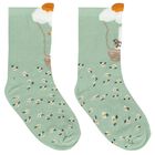 Baby Girls Green & Ivory Socks ( 4-Pack ), 1, hi-res