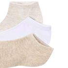 Boys Beige & White Socks (3 Pack) , 2, hi-res