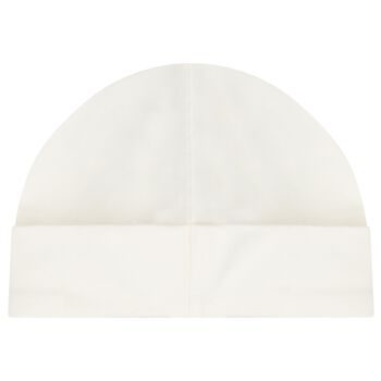 Baby Girls Ivory Logo Hat