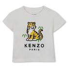 Younger Ivory & Beige Tiger Logo Tracksuit Set, 1, hi-res