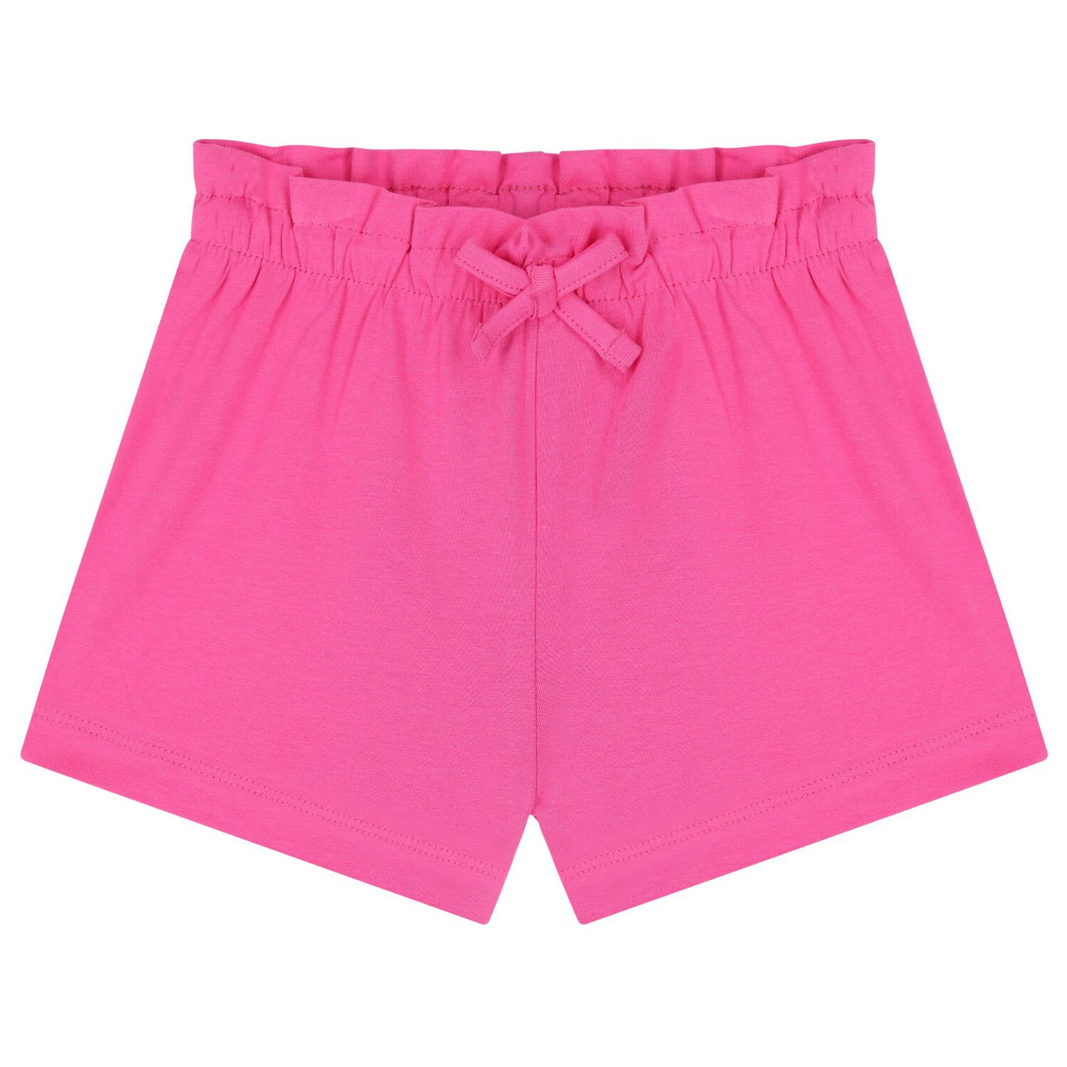 Younger Girls White & Pink Shorts Set, 1, hi-res