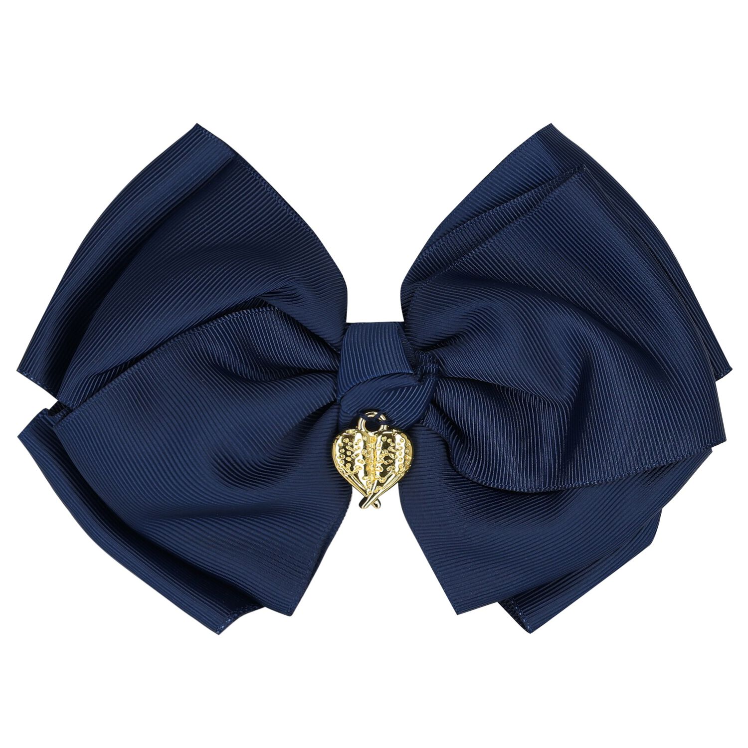 Girls Navy Bow Hairclip, 8, hi-res image number null