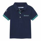 Younger Boys Navy Polo Shirt, 1, hi-res