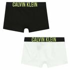 Boys Black & White Logo Boxer Shorts ( 2-Pack ), 1, hi-res