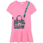 Girls Pink Logo Bag Dress, 2, hi-res