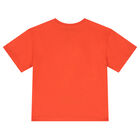 Girls Orange Elephant Logo T-Shirt, 2, hi-res