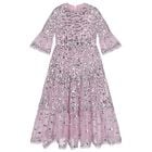 Girls Pink & Silver Sequin Maxi Dress, 2, hi-res