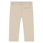 Younger Boys Beige Chino Trousers, 1, hi-res