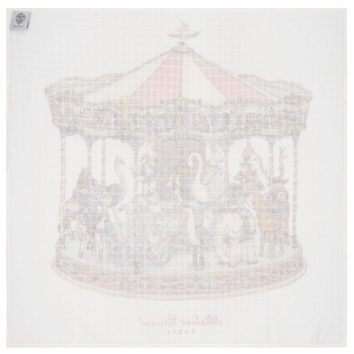 Baby Girls White & Pink Signature Carrés Gift Set, 1, hi-res