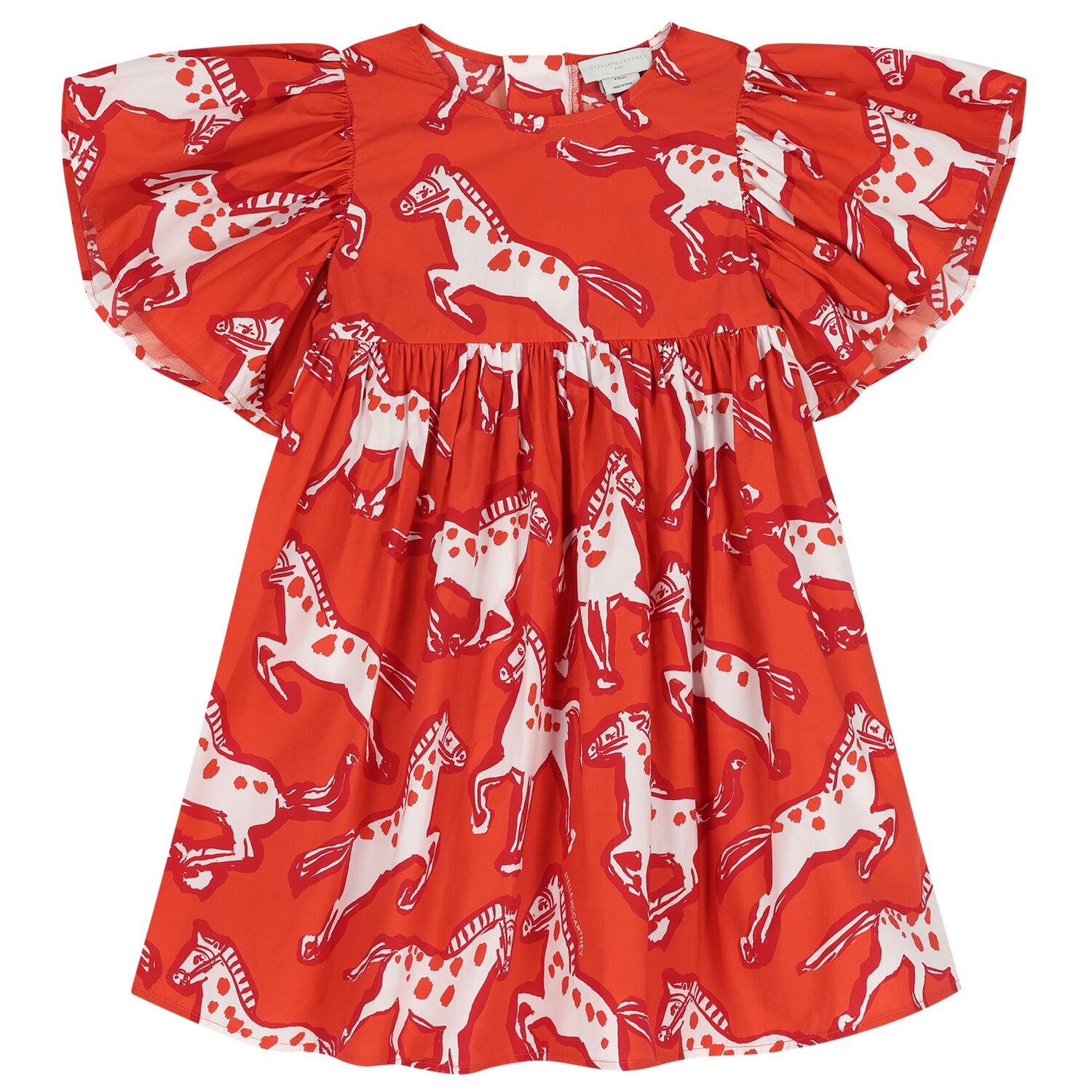 Girls Red Horse Dress, 1, hi-res