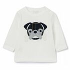 Younger Boys White Long Sleeve Top, 1, hi-res