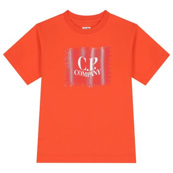 Boys Orange Logo T-Shirt