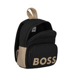 Boys Black Logo Backpack, 1, hi-res