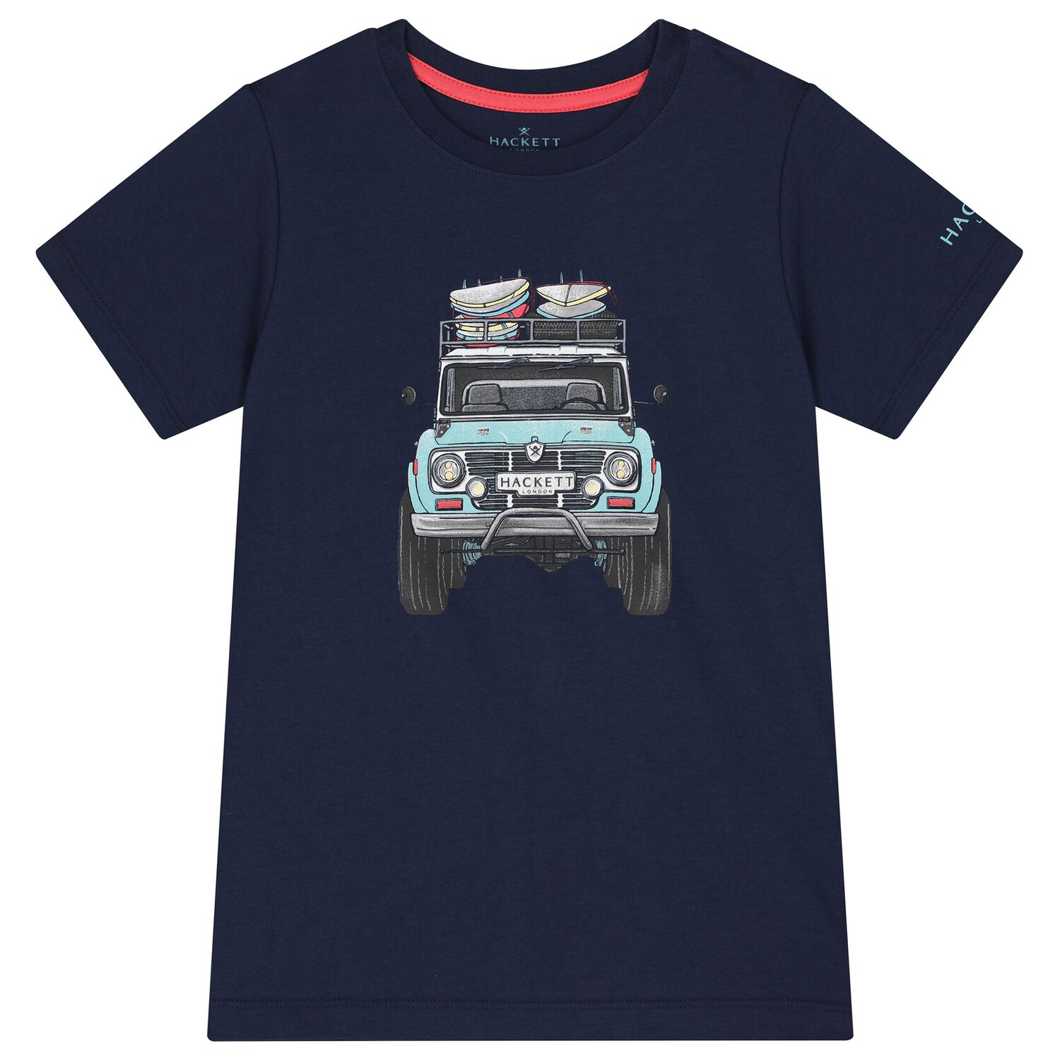 Boys Navy Blue Logo T-Shirt, 1, hi-res