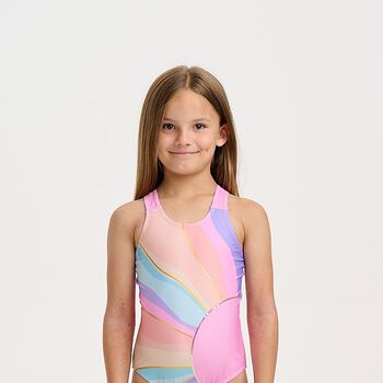 Girls Pink Sun Swimsuit