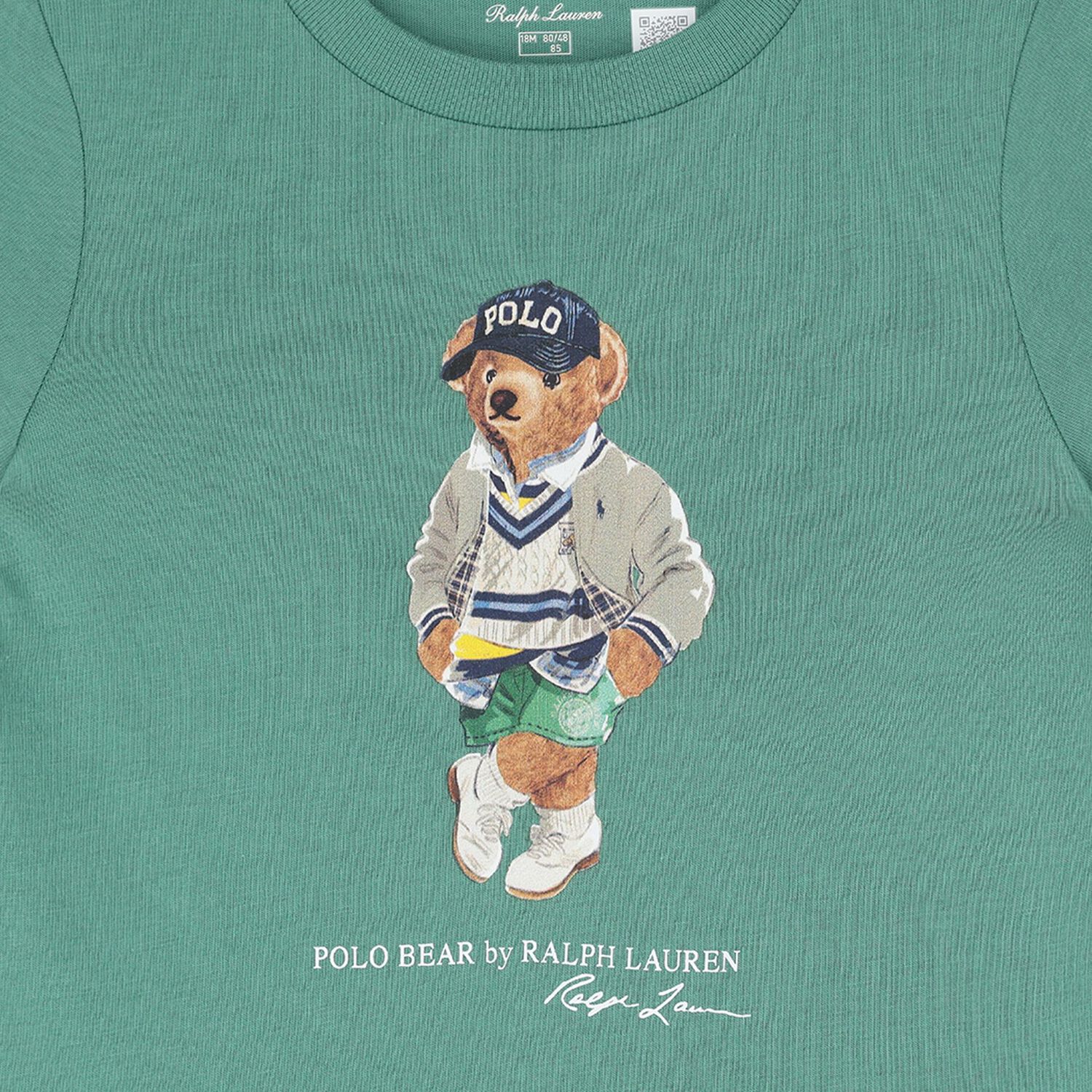 Baby Boys Green Jersey Polo Bear T-Shirt, 1, hi-res
