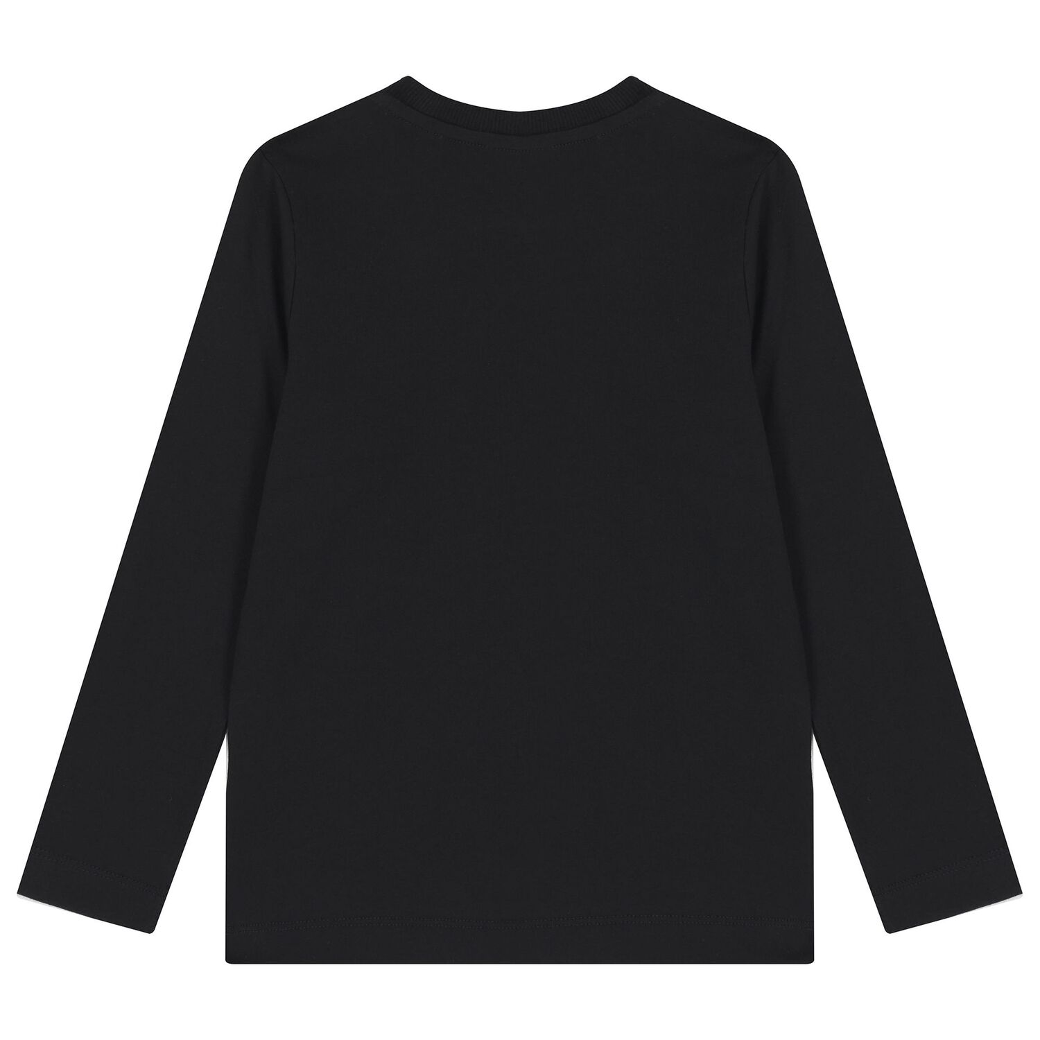 Black Teddy Bear Logo Long Sleeve Top, 3, hi-res
