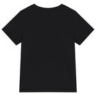 Boys Black Logo T-Shirt, 1, hi-res