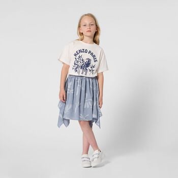 Girls Blue Dragonflies Skirt