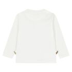 Younger Boys Ivory Dinosaur Long Sleeve Top, 1, hi-res