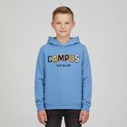 Boys Blue Hooded Top, 1, hi-res