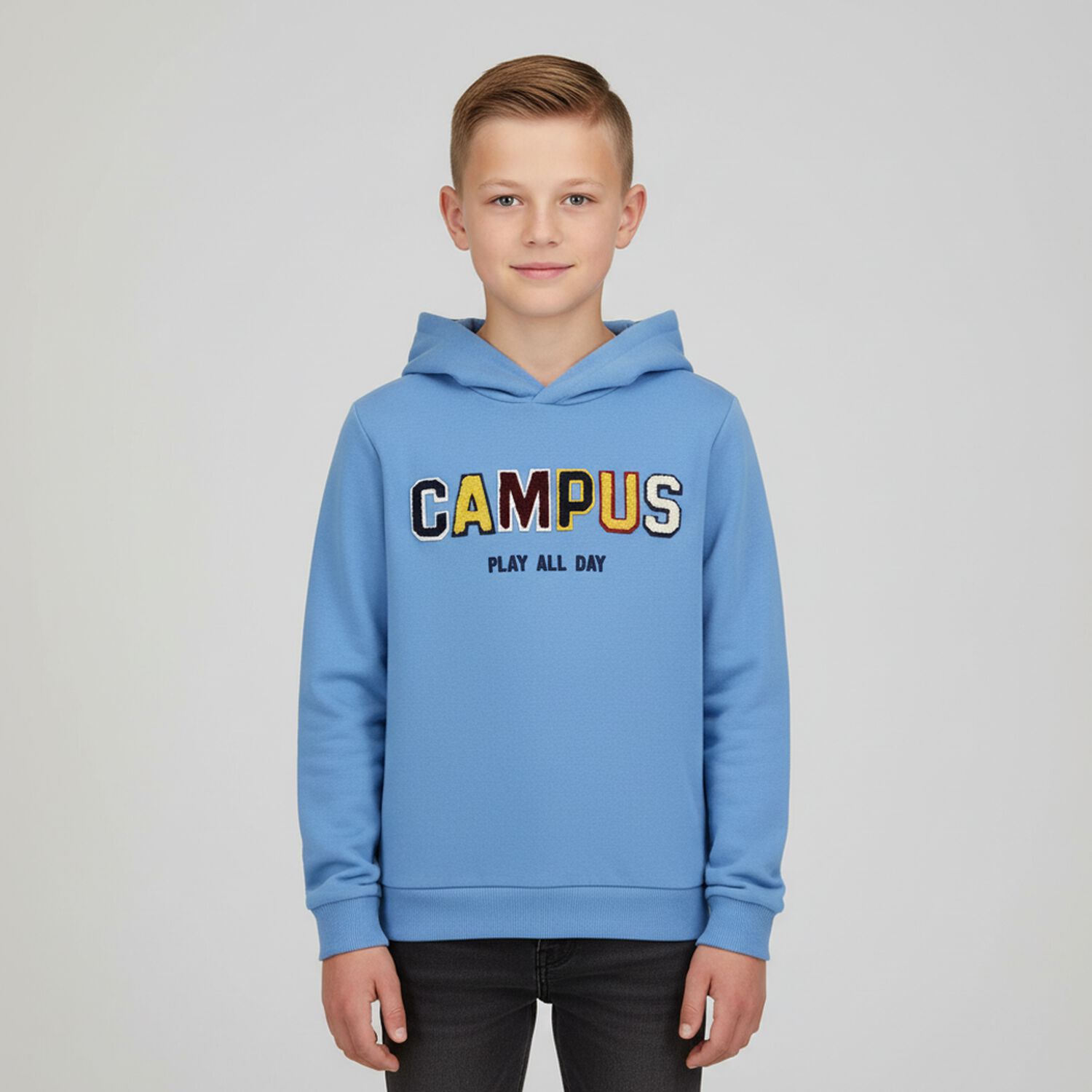 Boys Blue Hooded Top, 1, hi-res image number null