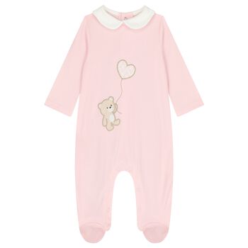 Baby Girls Pink Teddy Bear Babygrow