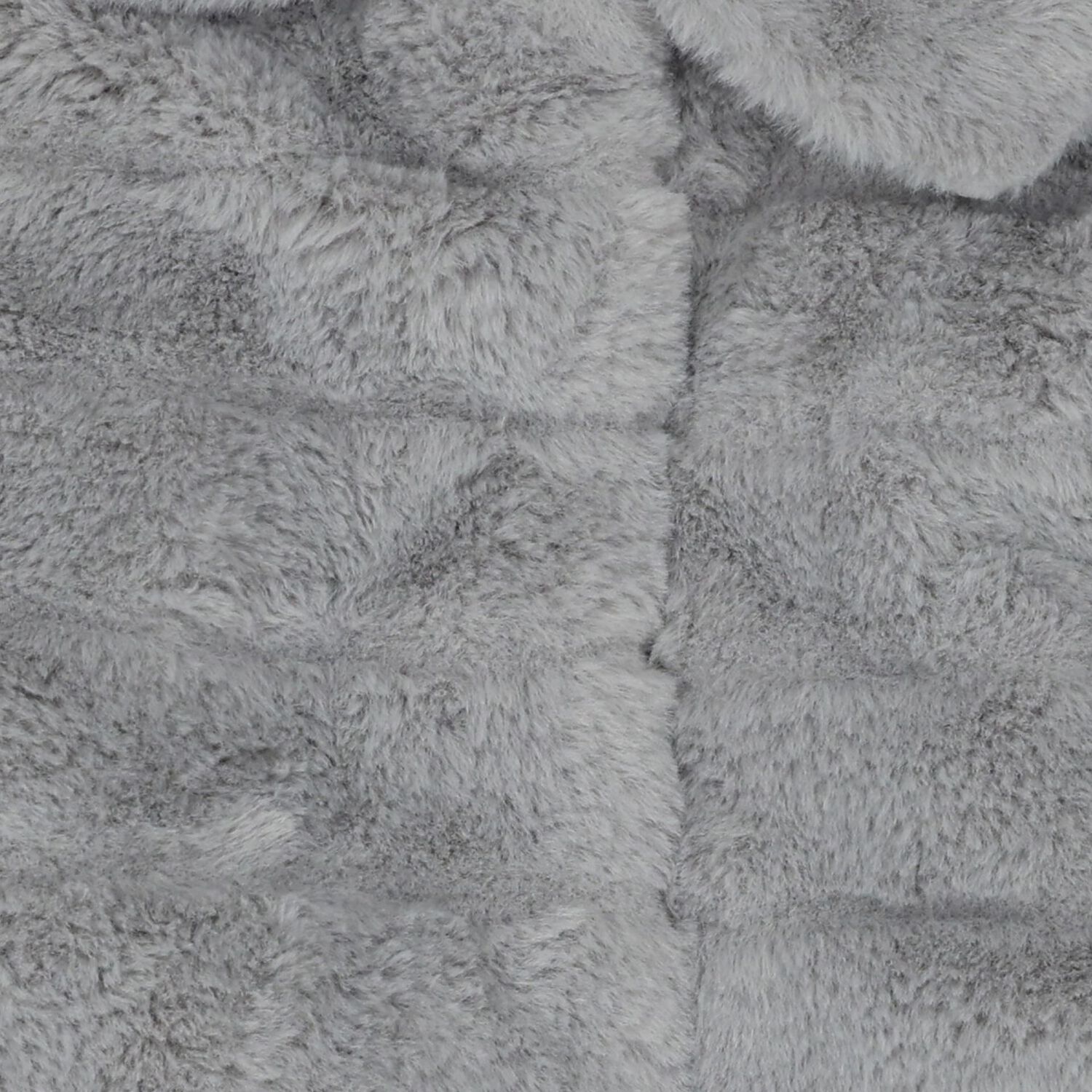 Girls Grey Faux Fur Jacket, 1, hi-res