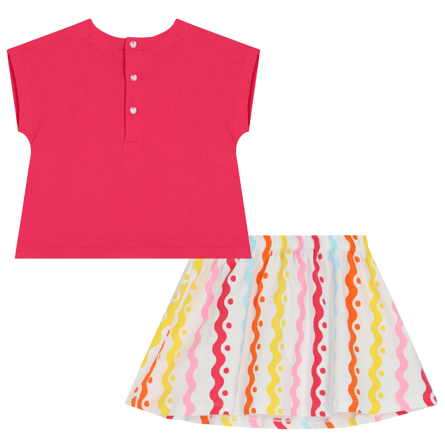 Girls Pink & White Skirts Set, 1, hi-res