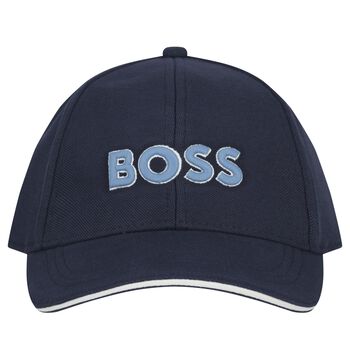 Boys Navy Blue Logo Cap