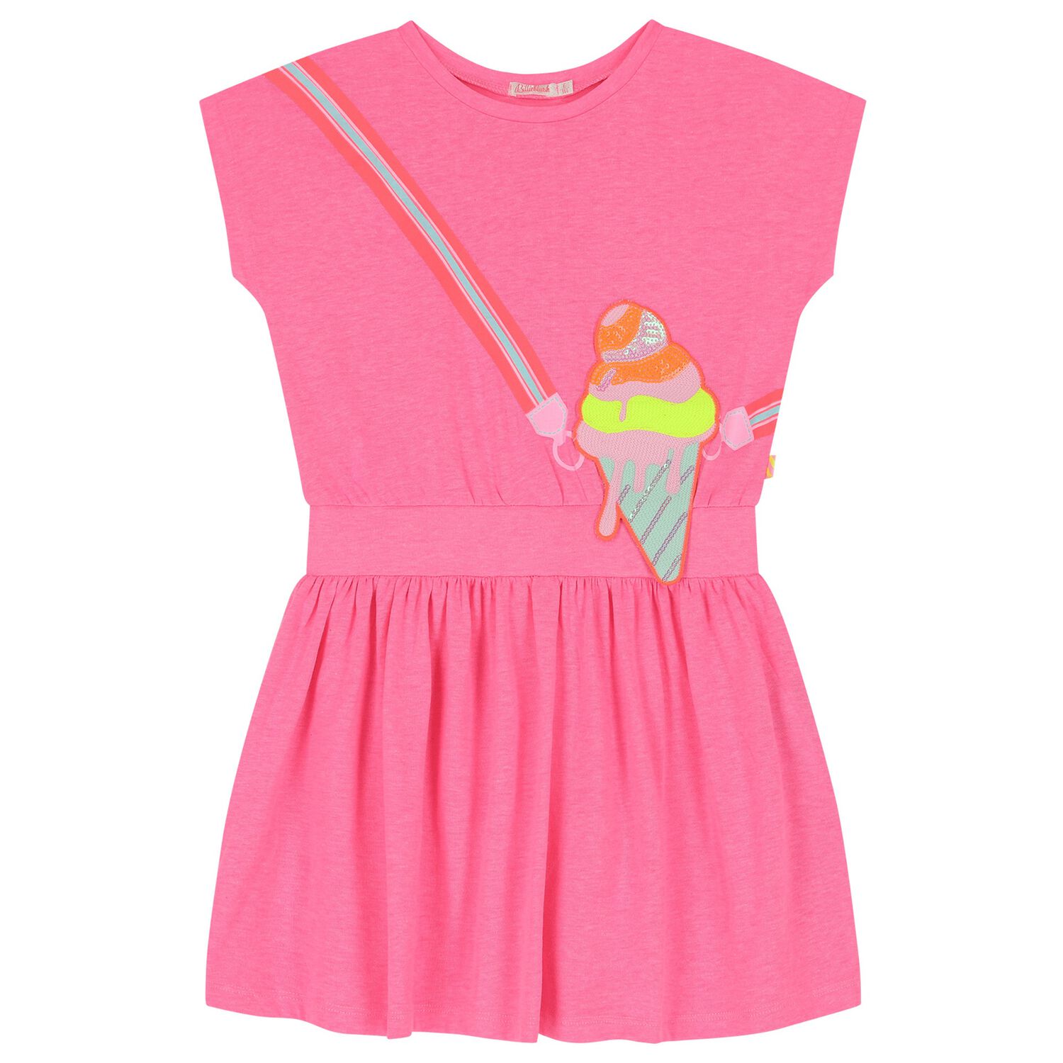 Girls Pink Ice Cream Dress, 1, hi-res