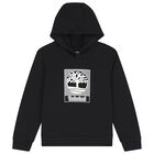 Boys Black Logo Hooded Top, 1, hi-res