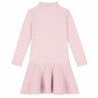 Girls Pink Logo Polo Dress , 2, hi-res