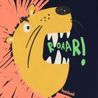 Boys Navy Blue Lion T-Shirt, 2, hi-res