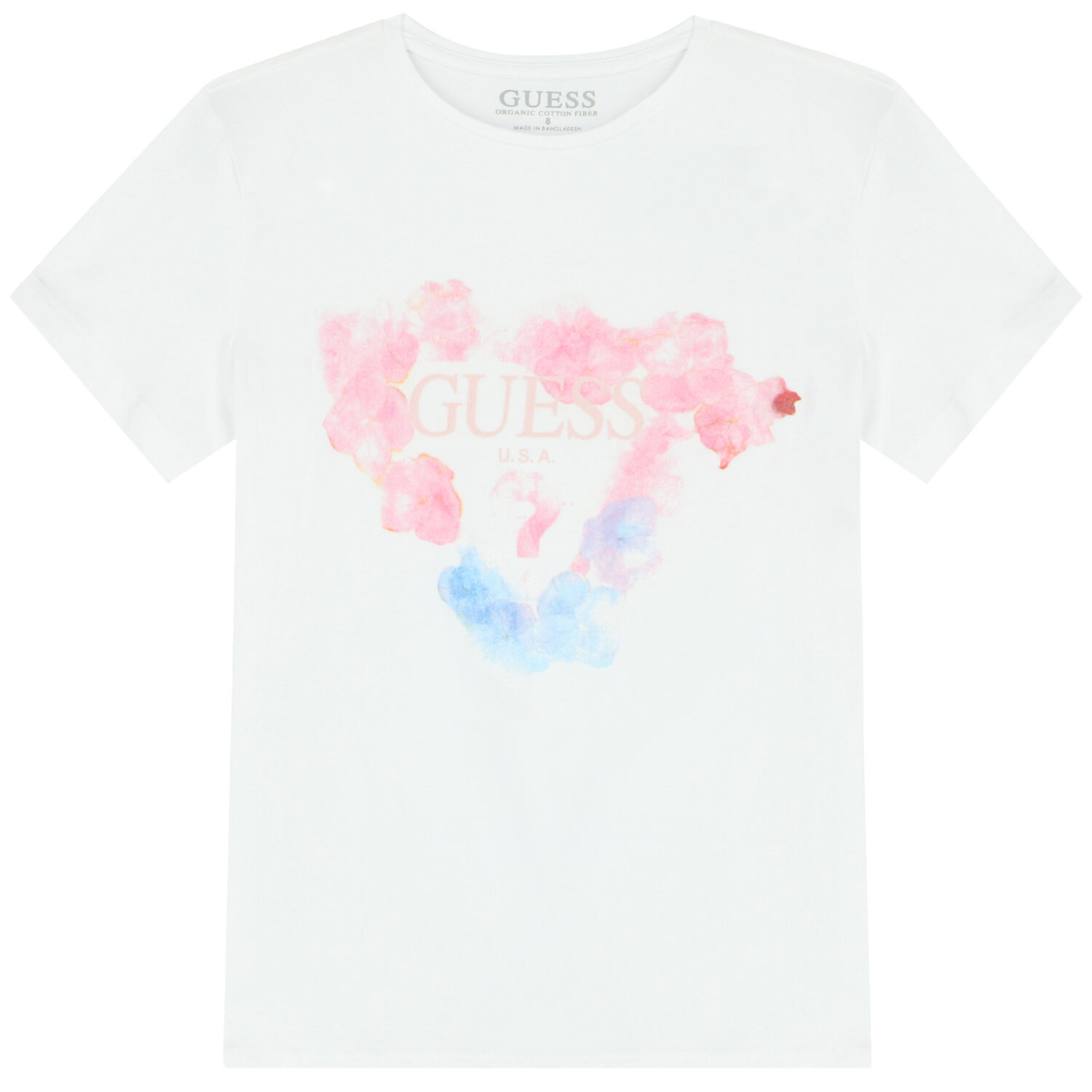 Girls White Logo T-Shirt, 1, hi-res