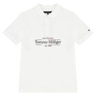 Boys White Logo Polo Shirt, 2, hi-res