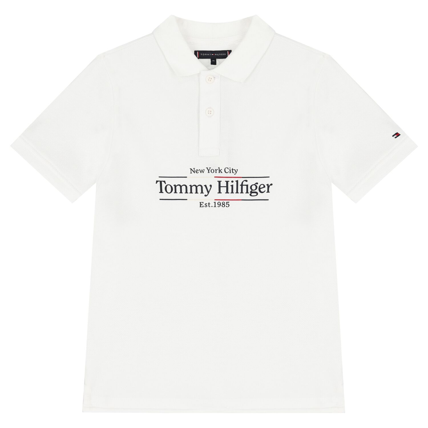 Boys White Logo Polo Shirt, 2, hi-res image number null