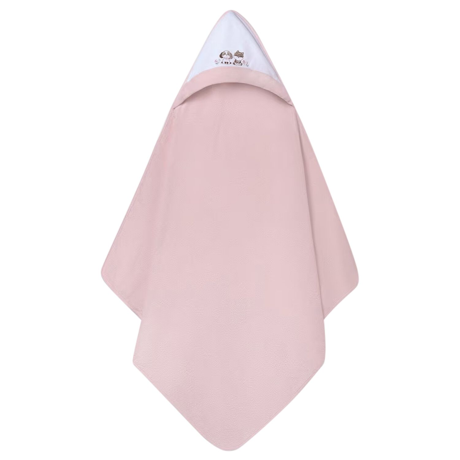 Baby Girls Pink Hooded Towel, 2, hi-res