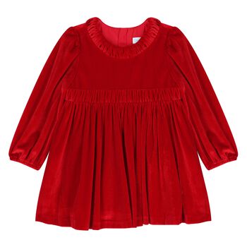 Younger Girls Red Long Sleeve Dress