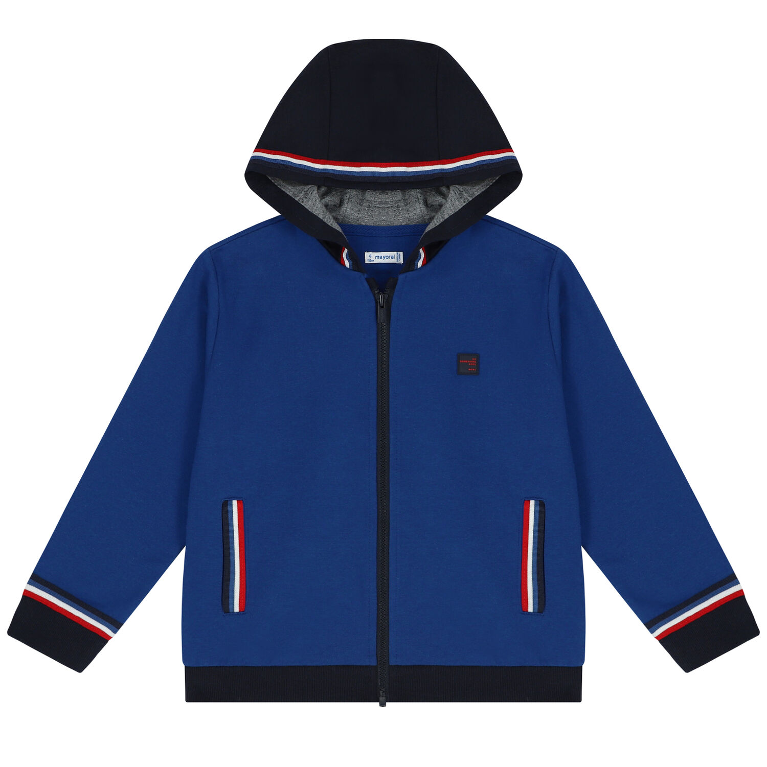 Boys White, Blue & Grey 3 Piece Tracksuit, 1, hi-res