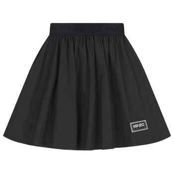 Girls Black Logo Skirt