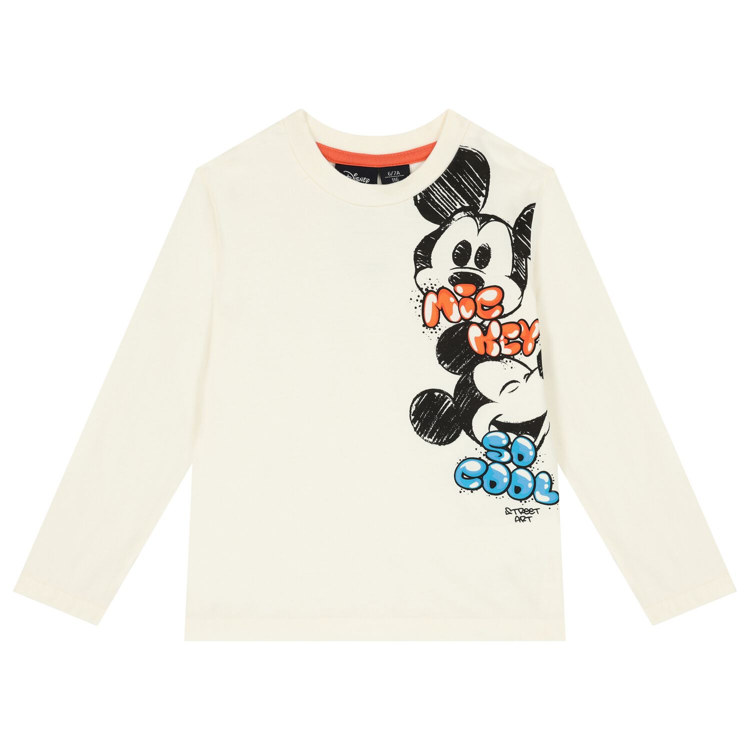 Boys Ivory Disney Long Sleeve Top, 1, hi-res