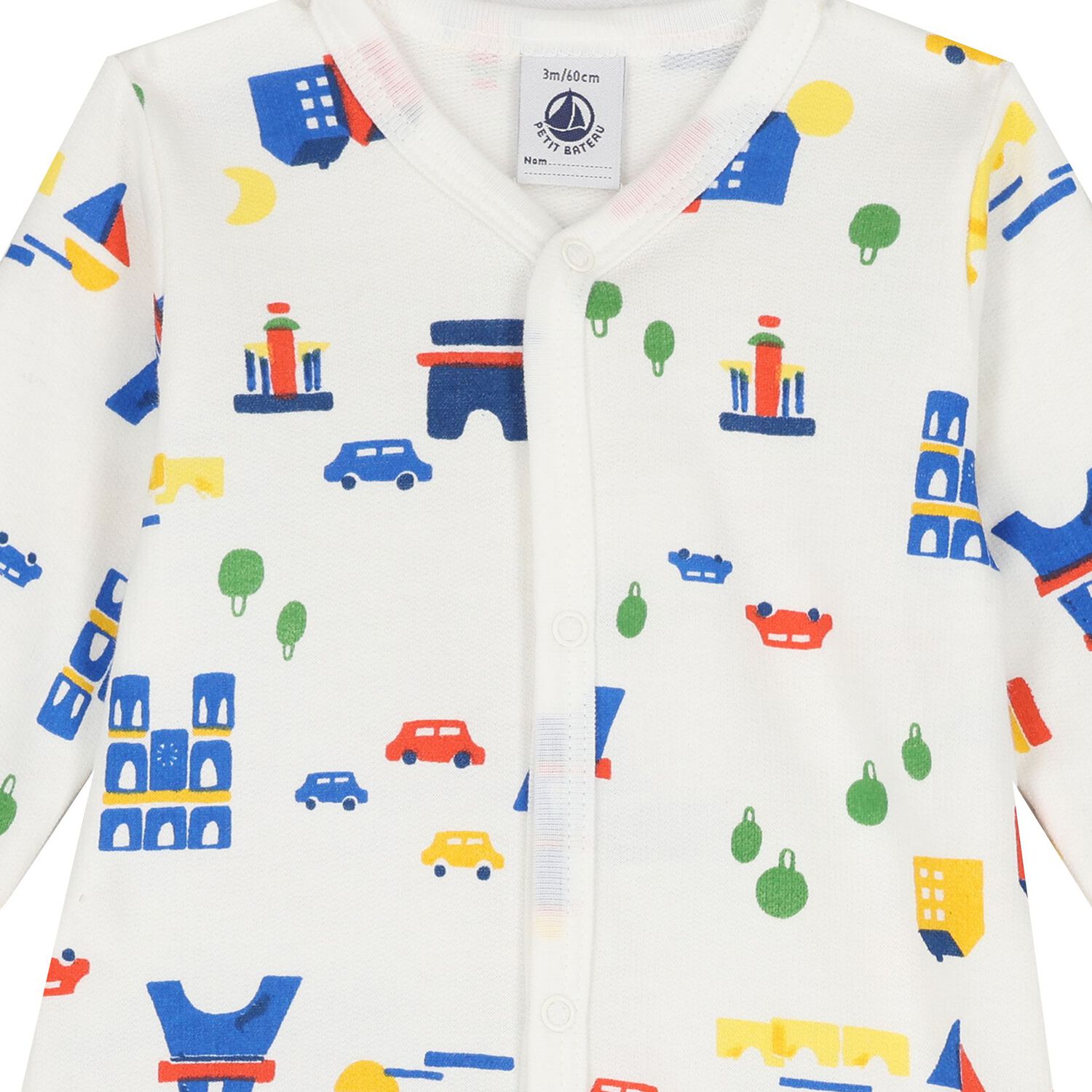 Baby Boys White Babygrow, 1, hi-res