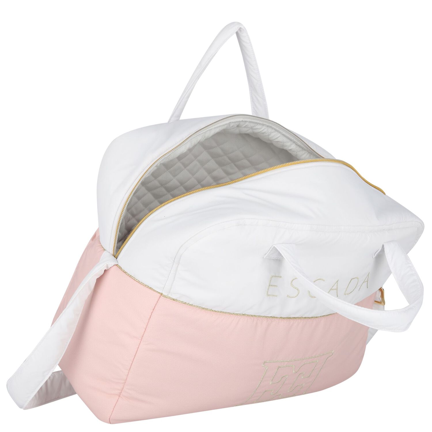 White & Pink Logo Baby Changing Bag, 2, hi-res