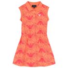 Girls Orange Logo Polo Dress, 2, hi-res