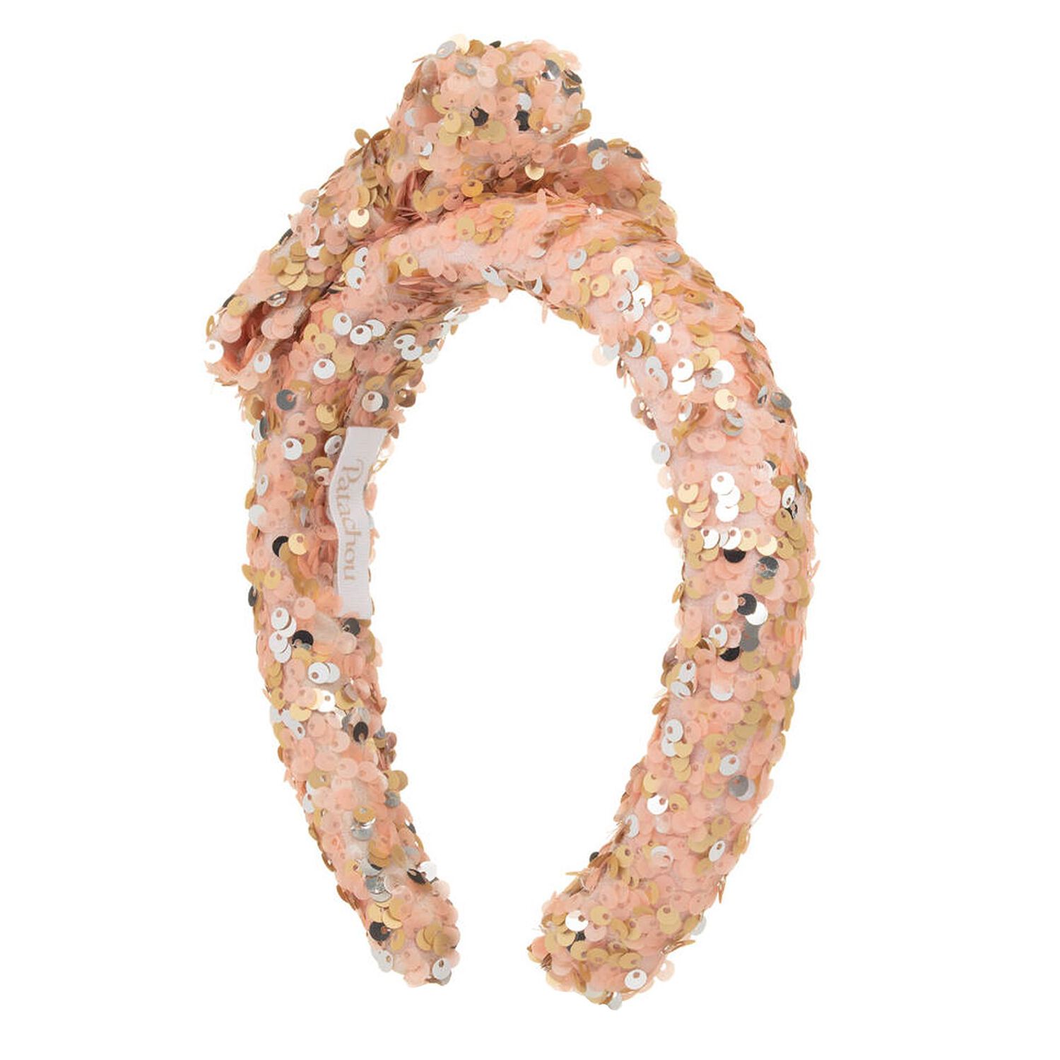 Girls Pink Sequin Bow Headband, 1, hi-res image number null